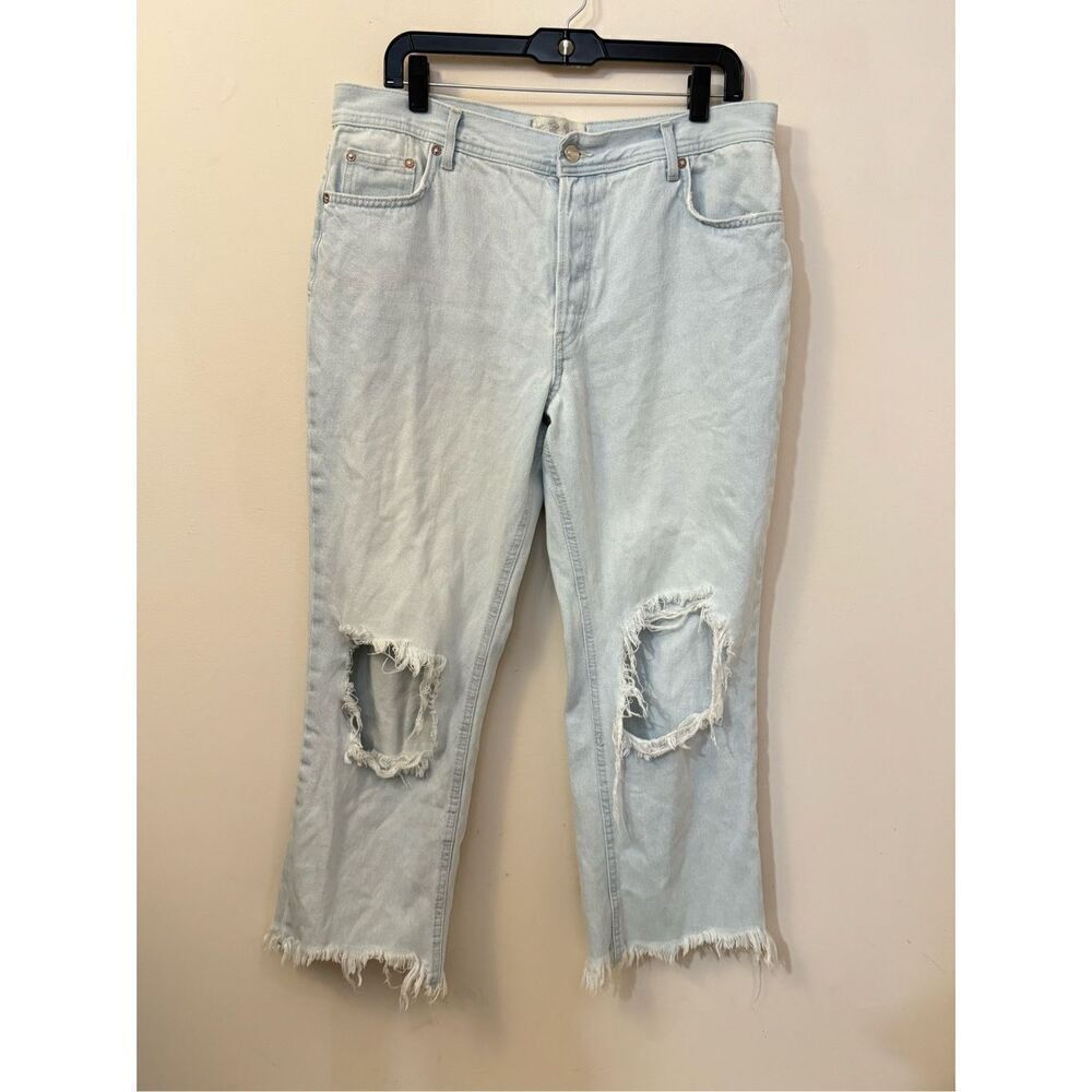Free People We The Free Wide Leg Cropped Jeans 31